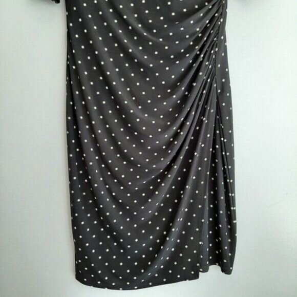 RALPH LAUREN Star Pattern Stretchy Dress B&W Sz 10 Flawed - Picture 5 of 12